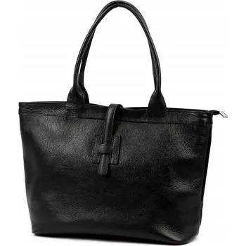 Kabelka Luka shopper kabelka z pravé kůže černá