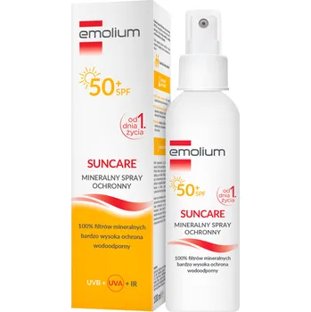 Přípravek na opalování Emolium Suncare SPF50+, minerální ochranný sprej, od 1. dne života, 100 ml