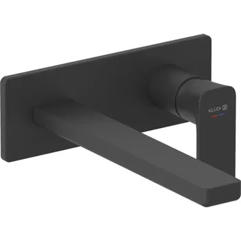 Vodovodní baterie Kludi Umyvadlová baterie pod omítku, 2-otvorová instalace, matná černá - 422453975