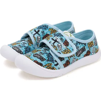 Chlapecká obuv DDstep Barefoot plátěné tenisky D.D.step C100-51985 Bermuda Blue Velikost: 32