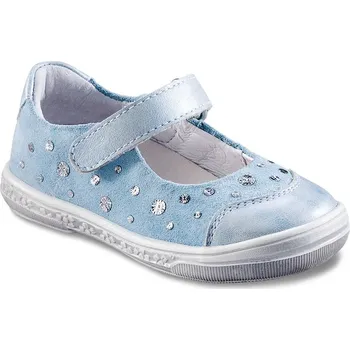 Dívčí baleríny Kožené balerínky Richter 0312.731.5611 světle modrá Velikost: 21