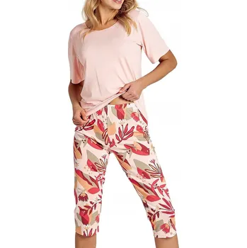 Dámské pyžamo Dámské pyžamo s krátkým rukávem, 3/4 kalhoty 3116 S/S 24 Lily Taro XL růžové