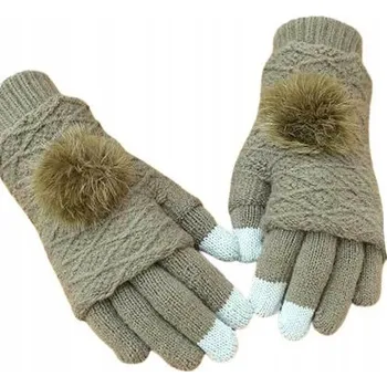 Rukavice DOTYKOVÉ RUKAVICE DÁMSKÉ K TELEFONU + ZIMNÍ PALČÁKY