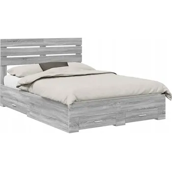 Postel Rámeček postele s zásuvkou a opěrkou hlavy Materiál na bázi dřeva