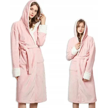 Dámské noční prádlo Dámský župan Suimo ke kolenům s kapucí, velikost L/XL