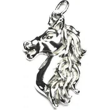 Přívěsek Zlatý přívěsek kůň ,hlava koně , bílé i žluté zlato - P 393 (Zlatá hlava koně)