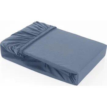 Prostěradlo Barevné napínací prostěradlo Klinmam Home Elastan, barva modrá, 90-100x200 cm