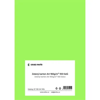Karton Barevný karton - A4 / 160 g / jarní zelená 67315