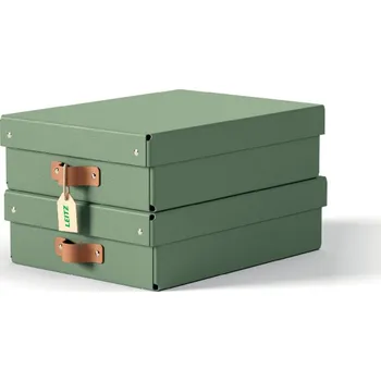 Archivační box Leitz Úložný box Leitz Puro M nízký - zelená / 2 ks 602663