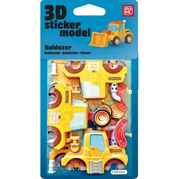 3D puzzle UNIPAP 3D Sticker Model Stavební stroje Buldozer - MAKE 1042616 604884