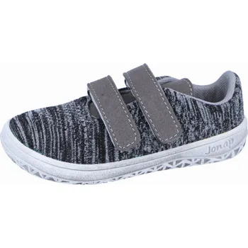 Dívčí obuv Jonap barefoot tenisky Knitt 3D šedá melír Velikost: 25
