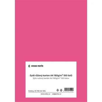Karton Barevný karton - A4 / 160 g / sytě růžová 67119