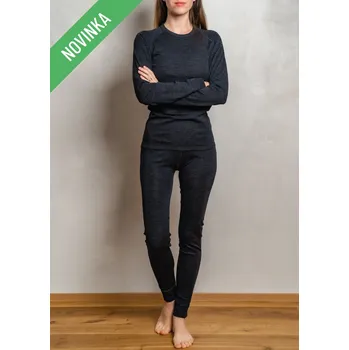 Set dámského termoprádla Gobi dámský set merino 200 gsm tričko + kalhoty, tmavě šedé, S