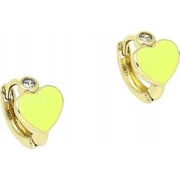 Náušnice NÁUŠNICE ZLATÉ OCEL 316L PRO HOLČIČKU SRDÍČKA