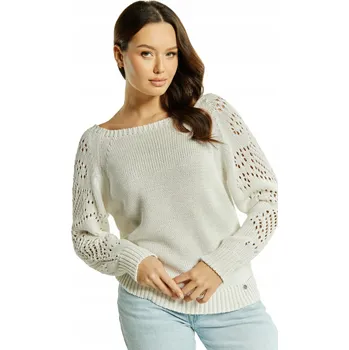 Podprsenka Bílá DÁMSKÁ BLŮZKA velikost S s ozdobnými AŽUROVÝMI rukávy ČESKÁ výroba Kamea PEONA