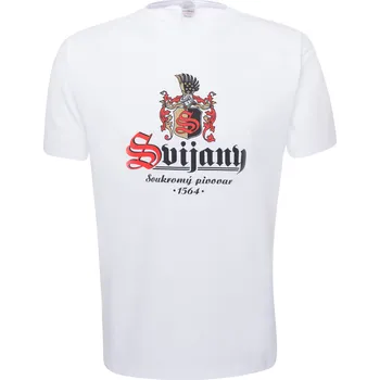 Běžecké oblečení Svijany pánské triko s krátkým rukávem bílé Barva: bílá, Velikost: XL