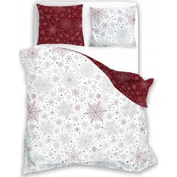 Povlečení Povlečení 160x200 Bavlněné Vánoční Zimní Vločky