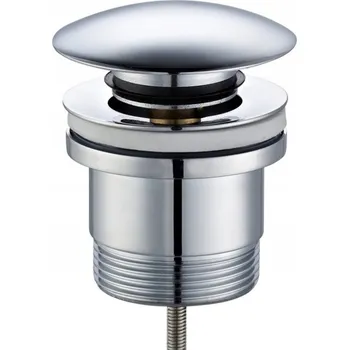 Sifon Zátka umyvadlová Click-Clack bez přepadu kulatý Batmix stříbrná