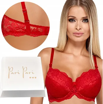 Podprsenka Paripari push-up podprsenka červená velikost 75G