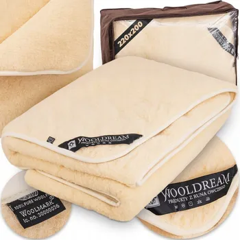 přikrývka Vlněná přikrývka Wooldream celoroční 200x220 cm