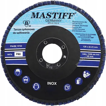 Brusný kotouč LAMELOVÝ BRUSNÝ KOTOUČ Z ZIRKON PRO BROUŠENÍ LAMELKA 125 P80 10 KS INOX