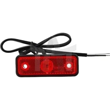 Autodíl OBRYOVÉ SVĚTLO ČERVENÉ LED 12-30V S ODRÁŽEDLEM FRISTOM FT-004LED/C