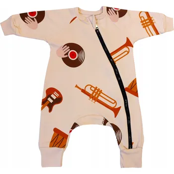 Kojenecký overall Pajáček vel. 68 chlapecký bavlněný, rozepínací, 3-6 m