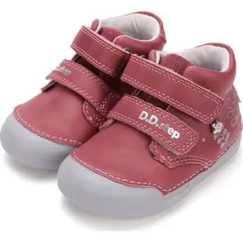 Dívčí obuv DDstep Kožené boty D.D.step S066-52842B Raspberry Velikost: 22