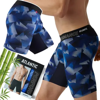 Pánské spodní prádlo ATLANTIC spodní prádlo boxerky BAMBUSOVÉ sportovní DLOUHÉ NOHAVICE - M