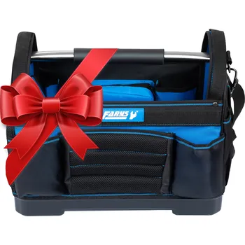 Otevřená pracovní brašna na nářadí s rukojetí a popruhem přes rameno, velká FR4140