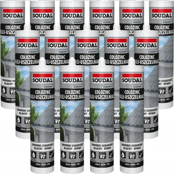 Tmel Těsnicí tmel na střechy SOUDAL Bezbarvý Polyuretanový Voděodolný 290ml x 12