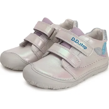 Dívčí obuv DDstep Kožené barefoot boty D.D.step S073-41984A Silver Velikost: 25