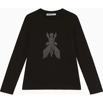 Dívčí tričko Dětské tričko s dlouhým rukávem Patrizia Pepe J051 7M0752 černá 99X, vel. 152