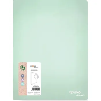 Spoko Desky A4 kroužkové Spoko ReLeaf Soft touch - mentolová 502492