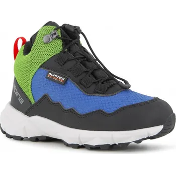 Dětská treková obuv Alpina dětské trekingové outdoor boty Breeze jr mid kivi/dark blue Velikost: 30