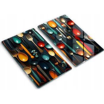 Obraz Krájecí deska Wallfluent sklo 2 ks