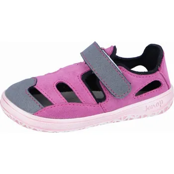 Dívčí sandály Jonap barefoot kožené sandálky Danny růžová Velikost: 27