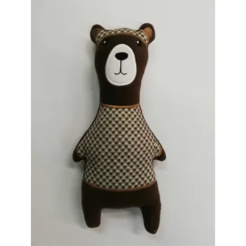 plyšák Plyšový medvídek hnědý v pyžámku - 28cm