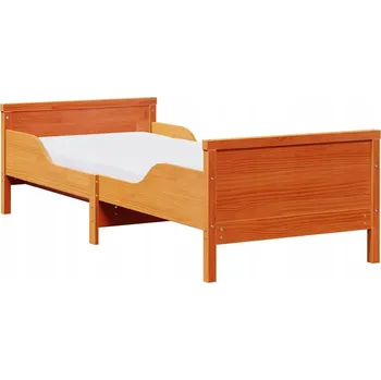 Postel Rám postele Voskově hnědá 80 x 200 cm Masivní borové dřevo