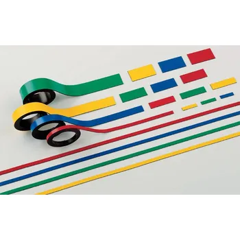 Magnetické pásky Hebel - 10 mm x 1 m / červená / 2 ks 34061