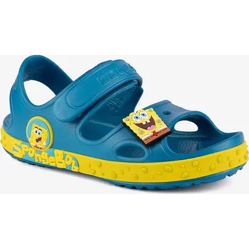 Chlapecké sandály Sandálky Coqui YOGI Ocean Blue/SB Yellow SB Spongebob + Amulet Velikost: 28/29