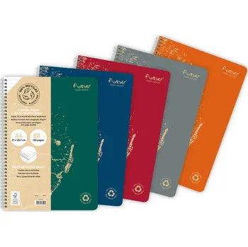 Blok Clairefontaine Blok kroužkový Clairefontaine forever A4 - linka / 60 listů / mix barev 555970