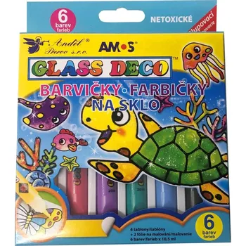 Výtvárné potřeby MFP Paper s.r.o. Barvy na sklo - 6 x 10,5 ml 362343