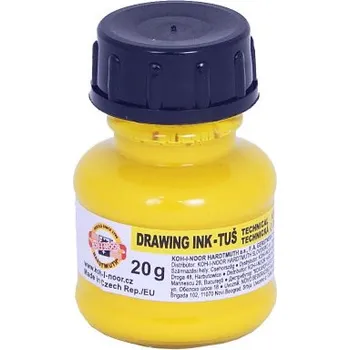 Výtvarná barva Koh-i-noor Tuš - žlutá / 20 g 404120