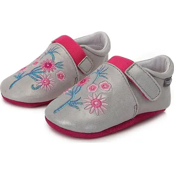 Kojenecké oblečení DDstep Kožené capáčky D.D.step K1596-344 Silver Velikost: L