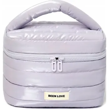Kosmetická taška Cestovní kosmetická taška fialová – lesklá, prošívaná pro ženy
