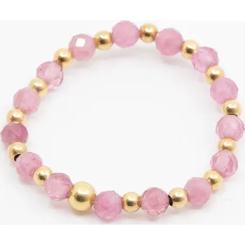 Prsten 7 Angelic Eyes Turmalínový prsten se 14kt zlatými kuličkami Velikost: 56