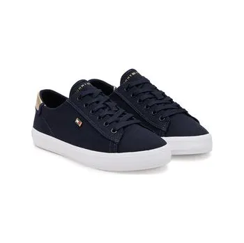 Dámská obuv Tommy Hilfiger Sneakersy Vulc Canvas Lace Up Sneaker FW0FW08647 Tmavomodrá 36