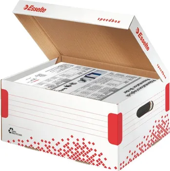 Archivační box ESSELTE Archivní kontejner Speedbox - s víkem / bílá / 623911 66975