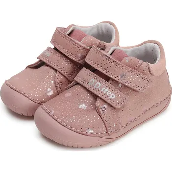 Dívčí polobotky DDstep Kožené barefoot boty D.D.step S070-42189A Pink Velikost: 20
